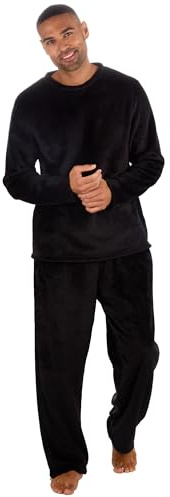 GM Apparel Set di pigiama da uomo – Pigiama in pile soffice per l'abbigliamento da casa e da notte – Sensazione morbida e comoda e biancheria da notte – Camicia da notte invernale – Regali per uomo