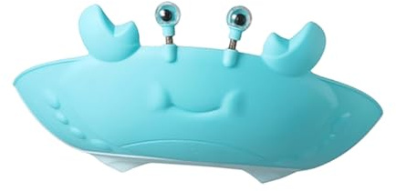 Haarwaschhaube für Kinder mit Cartoon Design, Silikon, Blau | Schützt Ohren, Augen und Mund vor Wasser und Shampoo, Tragbar, Leicht, für Shower und Geburtstag