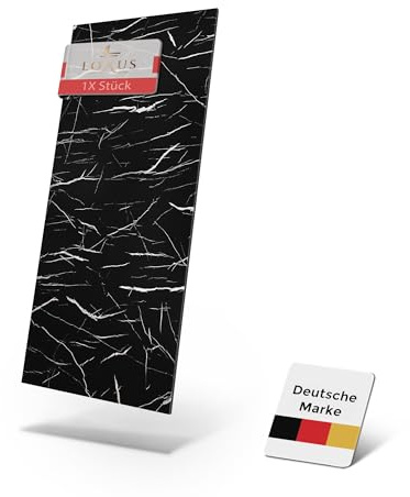 LoXus - Panneaux muraux imitation marbre - Revêtement mural en PVC - Crédence de cuisine - 120x60 cm - Crédence de douche et de cuisine - Panneaux décoratifs 3D imperméables pour salle de bain, douche
