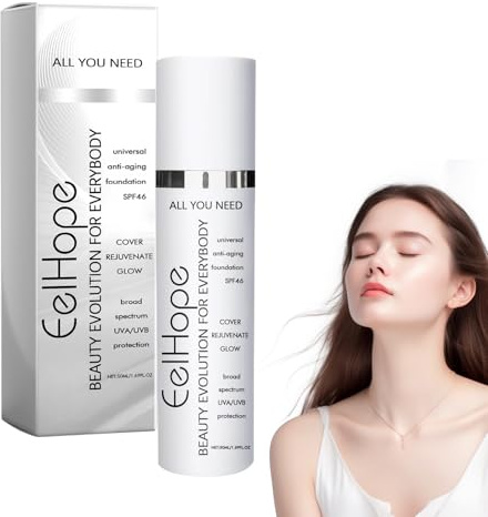 50ml Suero de Base para Mujeres Age Defying Foundation Suero de Base Crema Hidratante con Color Antienvejecimiento Corrector Duradero, Hidratante, Protección Solar Universal con Color