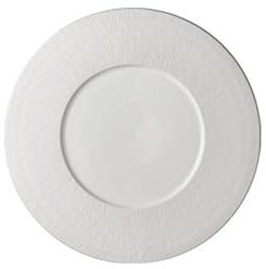 Assiettes Plates Assiette à dîner occidentale en céramique noire de 12 pouces, assiette Plate ronde, vaisselle en céramique, assiette de cuisine exquise, ustensiles de cuisine Assiettes à Dîner(Blanc)