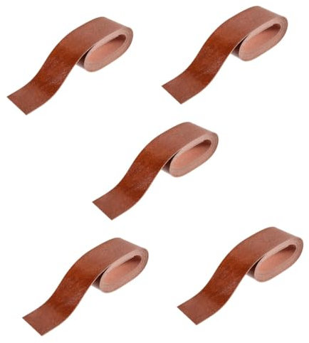 Operitacx 5 Rollos De Correa De Cuero Plana Para Manualidades Cinta De Tapicería Cinta De Arpillera Floral Tela De Gamuza Sintética Kit De Cordones Cintas De Cuentas Cordel Para
