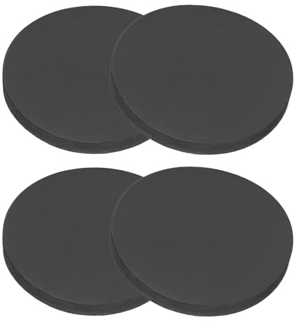 PATIKIL Rondelle Caoutchouc Ronde 4 Pcs Entretoise Anti-Vibration 70mm OD x 8mm Épais Patins pour Meubles pour Climatiseurs Lave Linge Fabrication de Joints Bricolage, Noir