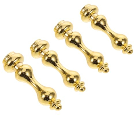 INOOMP Furniture Hardware 4pcs Railing Post End Cap Replacement Railing Connector Metal Post Cap for Furniture Spindle Replacement Parts for Wine Cart and Serving Cart Easy Install