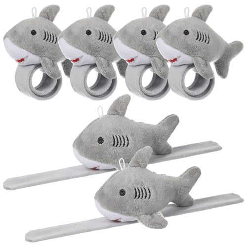 Hohopeti 6 Piezas Pulseras de de Peluche Brazaletes Divertidos y Suaves para Niñas Juguete Diseño de Animal Marino para Fiestas y Diario