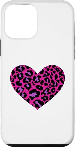 Cuore Leopardo Ghepardo Rosa Lilla Custodia per iPhone 12 mini