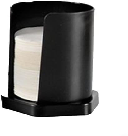 Boîte de rangement en aluminium pour filtre à café en papier avec couvercle facile à ouvrir (noir)