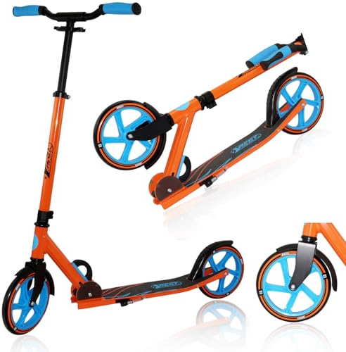 BEST SPORTING Scooter 205 | klappbarer Aluminium-Scooter mit 3-Fach Verstellbarer T-Bar | PU High-Rebound Rädern & 100-kg Tragkraft