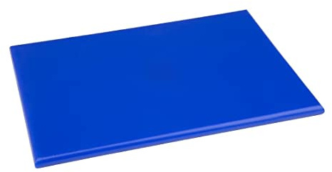 Hygiplas HDPE Cutting Board Dishwasher Safe 305x229x12mm, Blue Small | Prevents cross-contamination during raw fish prep; non-toxic, non-absorbent surface resists odours, warping and scratches.