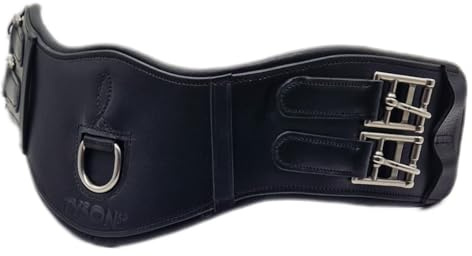 Leder Sattelgurt Soft Mondgurt ergonomisch Kurzgurt Ledersattelgurt 45 55 65 cm Tysons (65 cm)