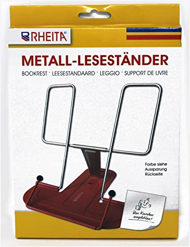 Rheita Leseständer aus Ganzmetall. Farbe: blau. Breite Auflagefläche