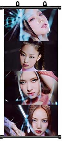 TuYines Blackpink Merchandise - Rollbild, Fanartikel, Scroll Poster, Geschenk, Stoff Poster für Wanddekoration 70 * 30cm