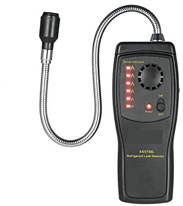 Samnuerly Natural Gas Leak Detector Halogen Gas Detector Handheld Portable CFCs HCFCs HFCs Refrigerant Air Conditioning Detector Freon Gas Leak Tester Portable Leak Sniffer Detector