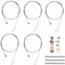 5 Piezas Cable para Colgar Foto, Cable de Acero Inoxidable para Fotos con 60 Imanes Alambre para Colgar Cuadros Ajustable 2m*1,5mm Alambre de Fotos para Pared Foto Tarjeta Postal