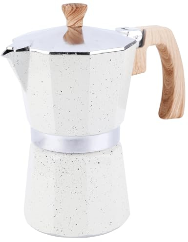 Cafetera Moka, cafetera para estufa, Cafetera Italiana de Aluminio 300 ml 6 tazas, cafetera Moka para espresso clásico para gas, cocina eléctrica o vitro