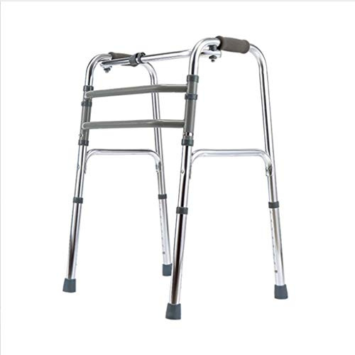 Rollator Walker für ältere Menschen, ein leichter, mit einem Knopf zusammenklappbarer Gehwagen mit Rädern, höhenverstellbare Gehhilfe für ältere Menschen