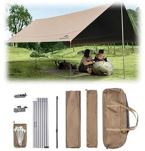 windhike Naturehike - Lona impermeable para tienda de campaña de 18000 mm, refugio de lluvia al aire libre y toldo de camping resistente al viento, protección UV UPF2000+ refugio para camping
