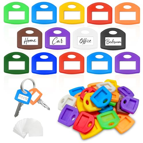 Coco Berming 30 Piezas Fundas para Llaves de Colores, Funda Flexibles Tapas para Llaves, Silicone Key Cap para 10 Colores Identificar FáCilmente adecuado para Hogar, Oficina y Garaje (Multicolor)