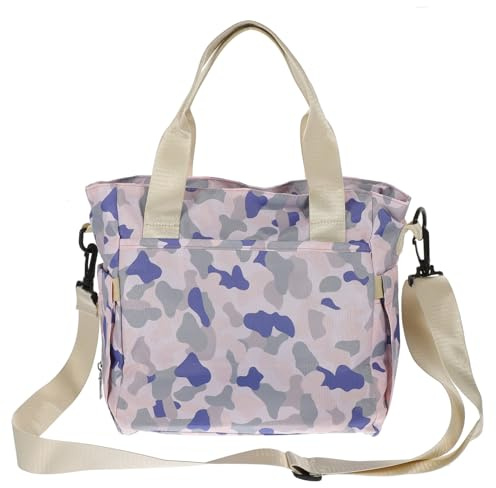 Gogogmee Wasserabweisender Mutter und Tasche aus Nylon mit Thermischer Isolierung Getrennten Fächern für Babyflaschen und Kleidung Modische Große Handtasche für Unterwegs
