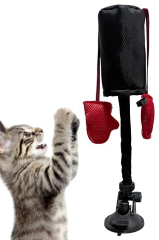 Generisch Interaktiver Katzen -Stanztasche Spielzeug - Katzenbox -Beutelspielzeug Mit Boxhandschuhen Für Innenkatzen Für Hauskätzchen, Haustierversorgungen, Lustige Katzenspielzeuge