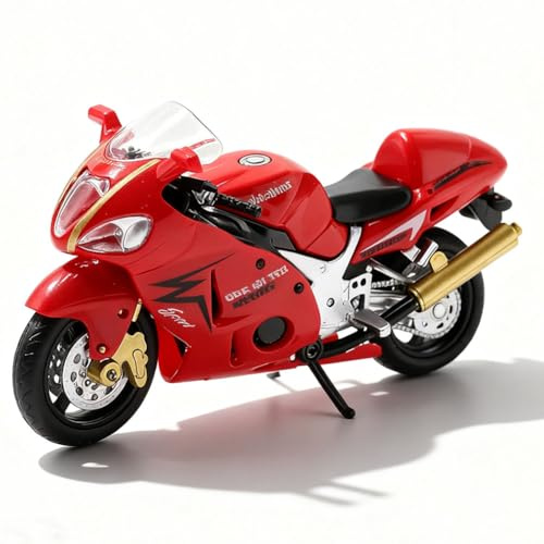 JhavexToy Mini Moto Juguete 1:18 Motocicleta Juguete de Aleación Moderna Maqueta Moto para NiñOs PequeñOs Juegos Educativos para Niños Niñas Juguetes Intelectual Regalo - Rojo