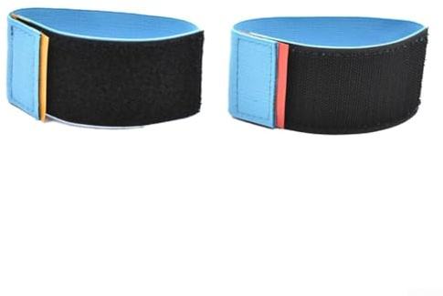 Correas de tobillo con diseño de banda elástica para ayudar en movimientos de baile y gimnasia (azul)