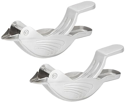 2 Stück Zitronenpresse Vogelform, Edelstahl Entsafter Handpresse, Manuelle Saft Presse Für Küche, Bar, Restaurant, Sichere Und Langlebige