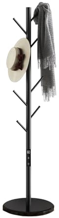 SWHC Scaldasalviette Elettrico Bagno 50W Termoarredo Elettrico Bagno Controllo Tattile 35-70°C e Timer 2-8 Ore Radiatore Scaldasalviette Terra con 7 Ganci e Base, Acciaio Dolce