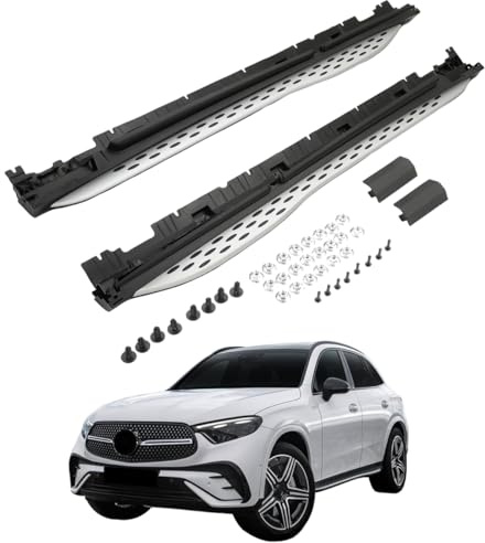 ISINEVER Trittbretter Seitenbrett Set Kompatibel mit Mercedes Benz GLC W254 X254 C254 2023-neu, Belastbar bis 360KG, Seitenschweller Aluminium Schweller, rutschfest, robust, Links & Rechts