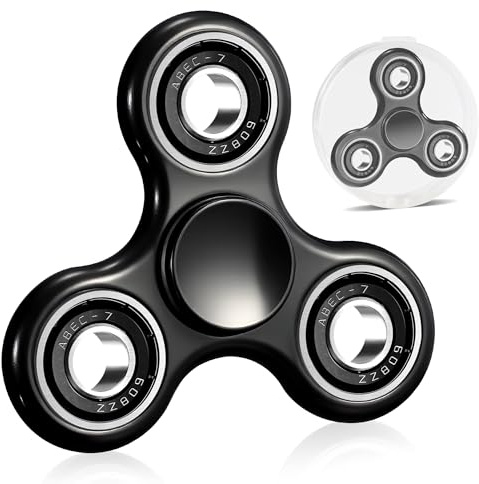 SCIONE Fidget Spinner Sensory Hand Fidget leksak, ångest stresslindring partyväska fyllmedel för barn vuxna Goodie Bag Stuffers (svart)