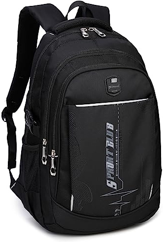 SIVENKE Schulrucksack Teenager Jungen Großer Laptop Rucksack 15,6 Zoll Wasserabweisend Schultasche Daypack Kinderrucksack Schulranzen mit vielen Fächern für Schule, Uni & Freizeit - Leicht & Stabil