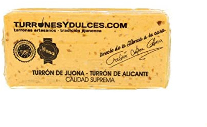 Delicioso Turrón Artesano Jijona Refinado de 300 gramos