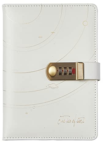 NectaRoy A5 Travel Journal with Lock(the Sea of Star), PU Leather Password Notebook, Lockable Diary Planner Agenda for Office School Supplies Student Stationery Birthday Gift, 215x145mm