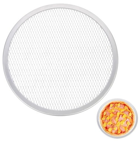 Cabilock Plaque À Pizza En Aluminium 9.84 Pouces Maille Perforée Antiadhésive Pour Four Pan De Pizza Multifonctionnel Pour Cuisson Uniforme Accessoire Cuisine Et Pâtisserie