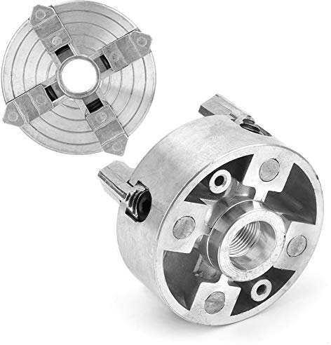 4 Gieren Backenfutter M12,Dreibackenfutter, Spannfutter Metalldrehmaschine,Mini-Drehmaschine Futter,Drehfutter Z011A 4-Backen-Spannfutter aus Zinklegierung Zubehör für Mini-Metalldrehmaschinen