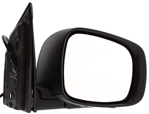 For Dodge Grand Caravan 2008-2019 Door Mirror Passenger Side | Power Glass | Heated | Manual Folding | with 1 Paintable and 1 Textured Black Cap | Non-Towing | Replacement for CH1321290 | 1AB781W1AC