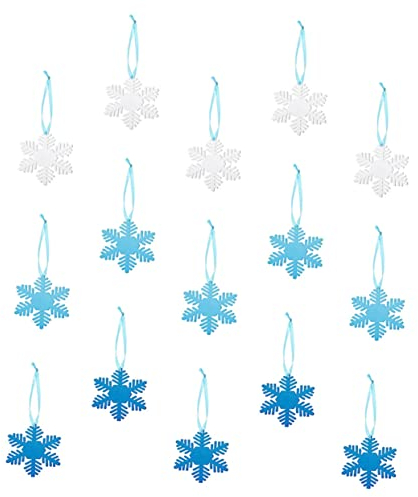 Artibetter Schneeflocke-Anhänger 30 Stück Filz-Schneeflocken-Anhänger Bauernhaus Zum Aufhängen Basteln Weihnachts-Deckendekorationen Weihnachts-Schneeflocken-Anhänger Weihnachtsdekorationen