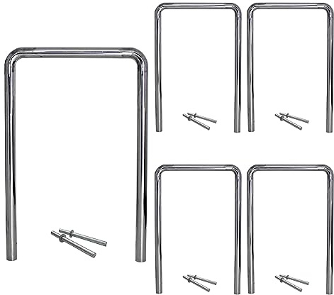 TRUTZHOLM 5x Fahrradanlehnbügel 118x78cm aus Edelstahl zum Einbetonieren Fahrradständer Anlehnbügel Parker