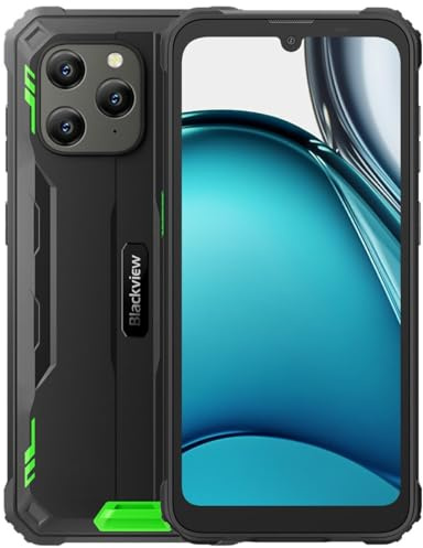 Blackview Utomhus Mobiltelefon utan Kontrakt BV5300 Plus, 16 GB 128 GB (1 TB Förlängning), 13 MP8 MP, 3 Kortplatser, Android 13 DUAL SIM IP68 Vattentät Smartphone, 6,1 Tum HD+, 6580 mAh Batteri, NFC