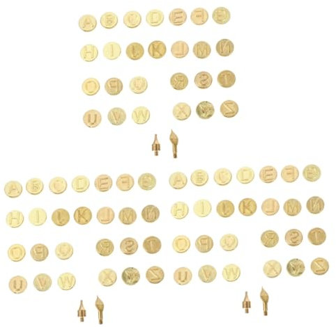 STOBOK 3sätze Holzbrennspitzen Buchstaben Für Kreative Brandmalerei Kupfermaterial Bastelprojekte Für Individuelle Holzgestaltung Und Prägungen Einfach Zu Verwenden