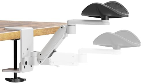 JOY worker Universelle verstellbare Armlehne zum Anklemmen, ergonomisch, um 360 ° drehbar, Ellenbogenauflage für Schreibtisch, 6-stufige Höhe, Schreibtischarmstütze für dickere Desktop, linke / rechte