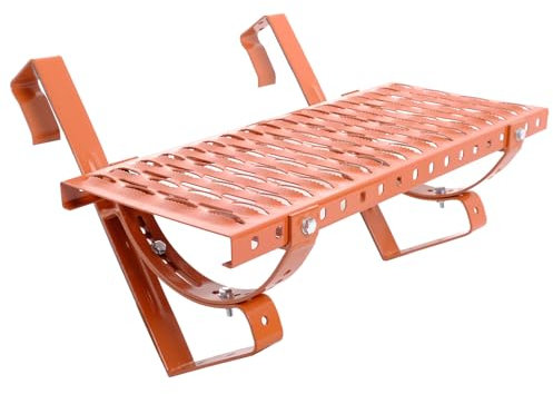 Durabern Dachtritt/Laufrost SET für Dachdeckung aus Dachziegel zum Einhängen | Premium Verzinkt (1, Ziegelrot - Ral 8004, 60 cm)