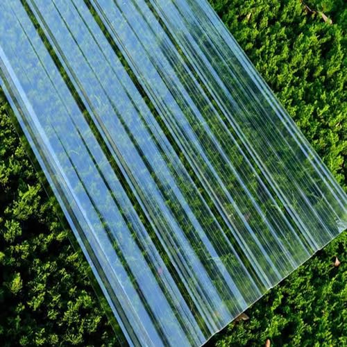 Klare Dachplatten,Bitumenwellplatten,Isolierendes Trapezbleche,Wetterfeste Verkleidungsplatte,FRP-Tageslichtplatten,für Gewächshäuser,Schuppen,Carports,Stärke 2mm (0.9x1.6m/35x63in,13 Pcs)