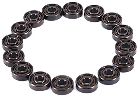 Simpls 16 StüCk Keramik 608 Kugellager 8X22X7Mm ABEC-11 Hybrid 6 Weiß ZrO2 Kugeln Skateboard Lager Skating Inline Roller