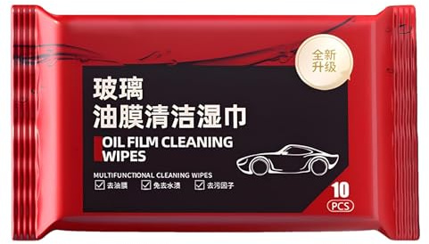 Autoglas-Ölfilm-Fleckenentfernung, 10 Stück/Packung, Autofenster-Glas-Ölfilm-Entferner, Glastücher, Windschutzscheiben-Reiniger, Glas-Ölfilm-Entferner, Autoglas-Ölfilm-Reiniger für Autofenster