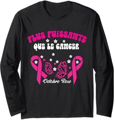 Octobre Rose 2024 Ruban Combattre Le Cancer Du Sein Manche Longue