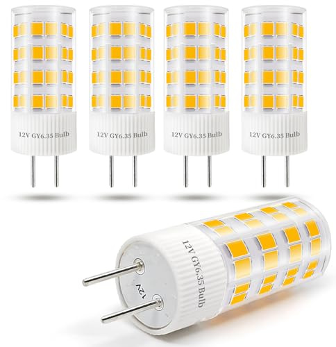 wossluck GY6.35 LED-Lampen 3W, Ersatz für 35W Halogenlampen, 12V, 3000K Warmweiß, 320lm, Nicht Dimmbar, 5er Pack