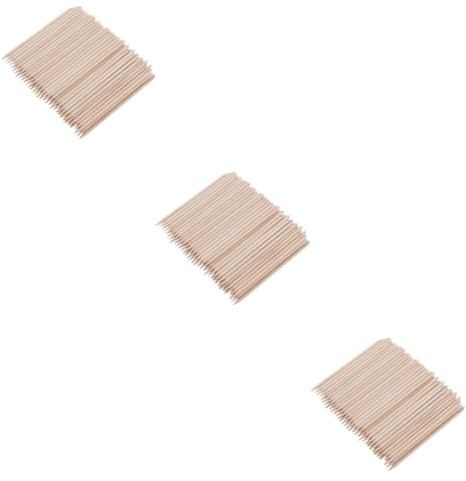 HAPINARY 300piezas Palitos De Madera Naranja Para Manicura Empujador y Removedor De Cutículas Multifuncionales Para Uñas Para Profesional y Casa