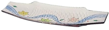 Large Capacity Ceramic Fish Plate Minimalist Creative Sushi Plate Home Steam Fish Salad Plate Multi-functional Seafood Dinner Plate Banquet Western Food Dinner Plate Suitable For Hotel And Catering(Gr