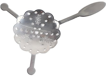 Fafeicy Cuillères à Cocktail en Acier Inoxydable 304, 1x304, Cuillère à Boire, Tasse en Verre, Filtre à Boire, Cuillère en Bois d'absinthe (Cuillère à Absinthe Prune)
